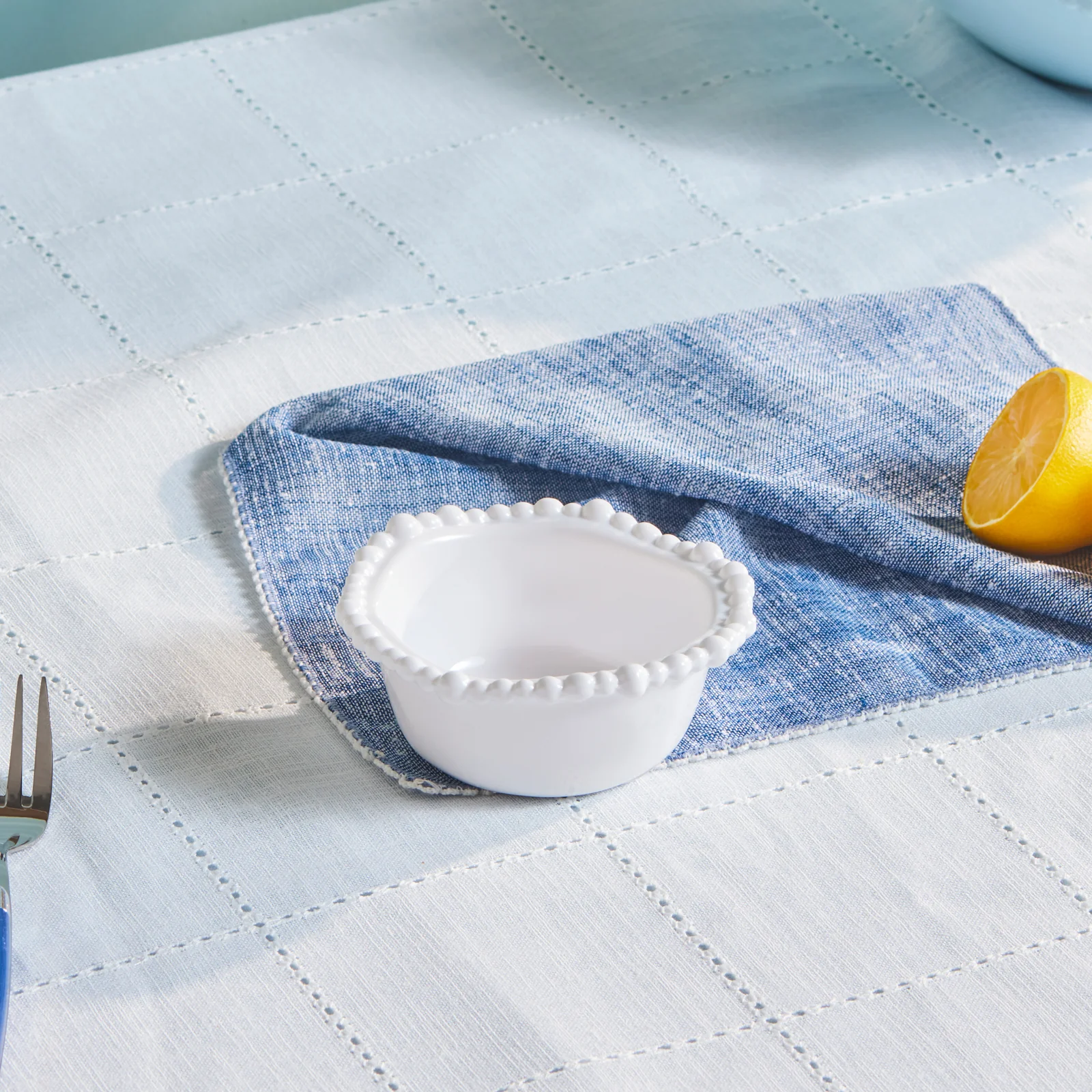 Karaca Perla Melamine Snack Bowl, 13cm, White - Image 3