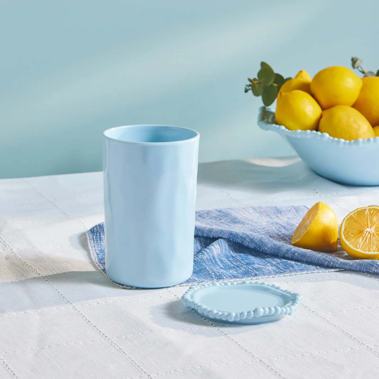 Karaca Perla Melamine Storage Container, 745ml, Light Blue