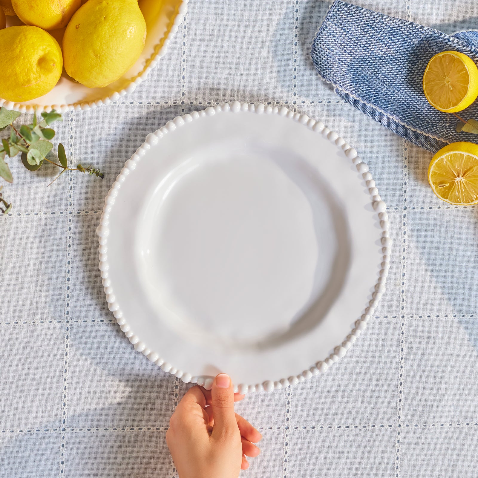 Karaca Perla Melamine Dinner Plate, 28cm, White - Image 2