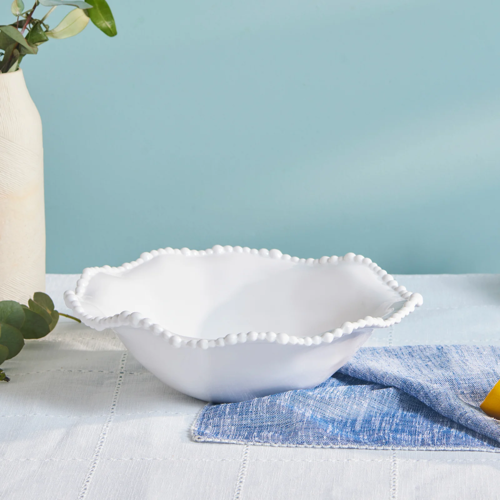 Karaca Perla Melamine Salad Bowl, 27cm, White