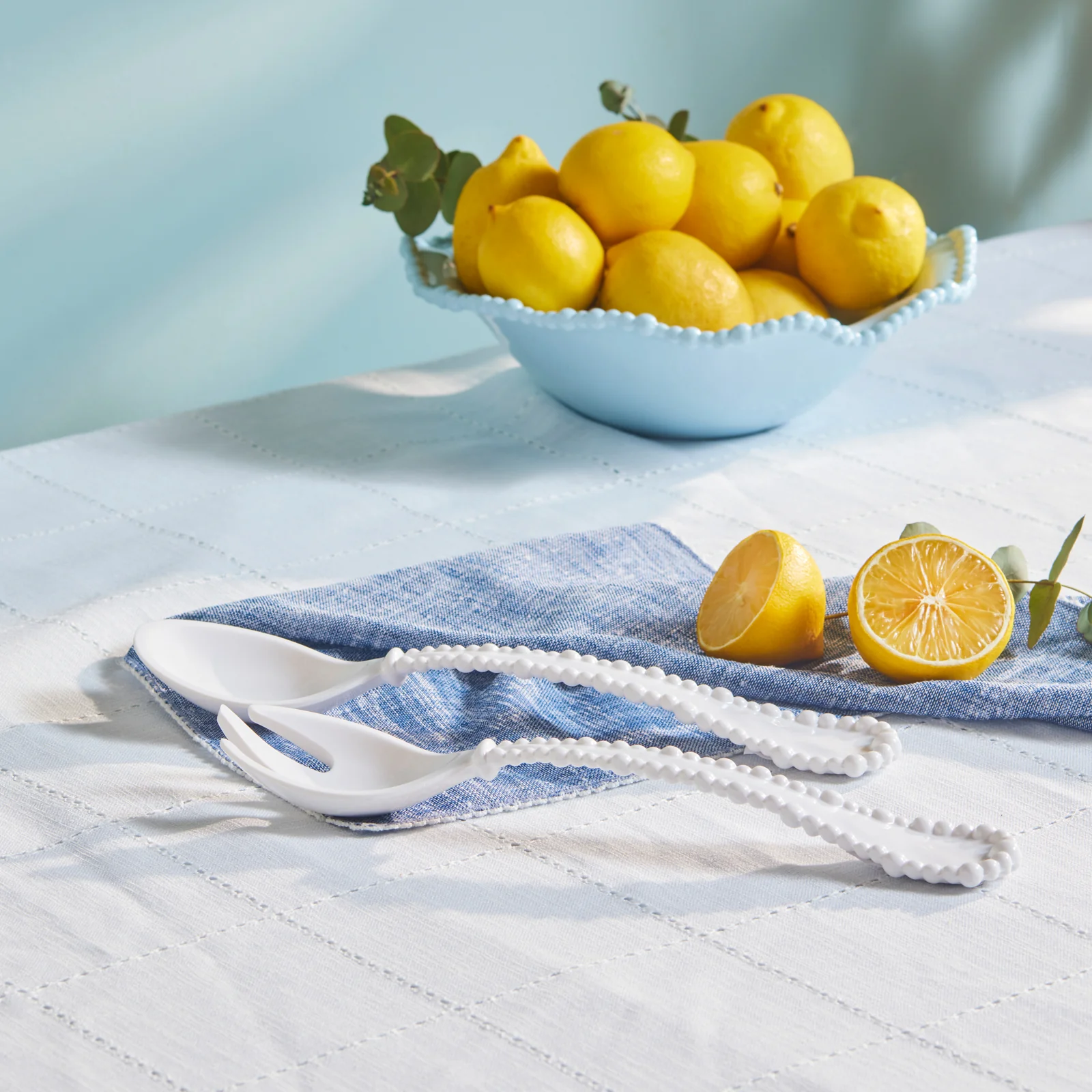 Karaca Perla Melamine 2-Piece Service Set, White