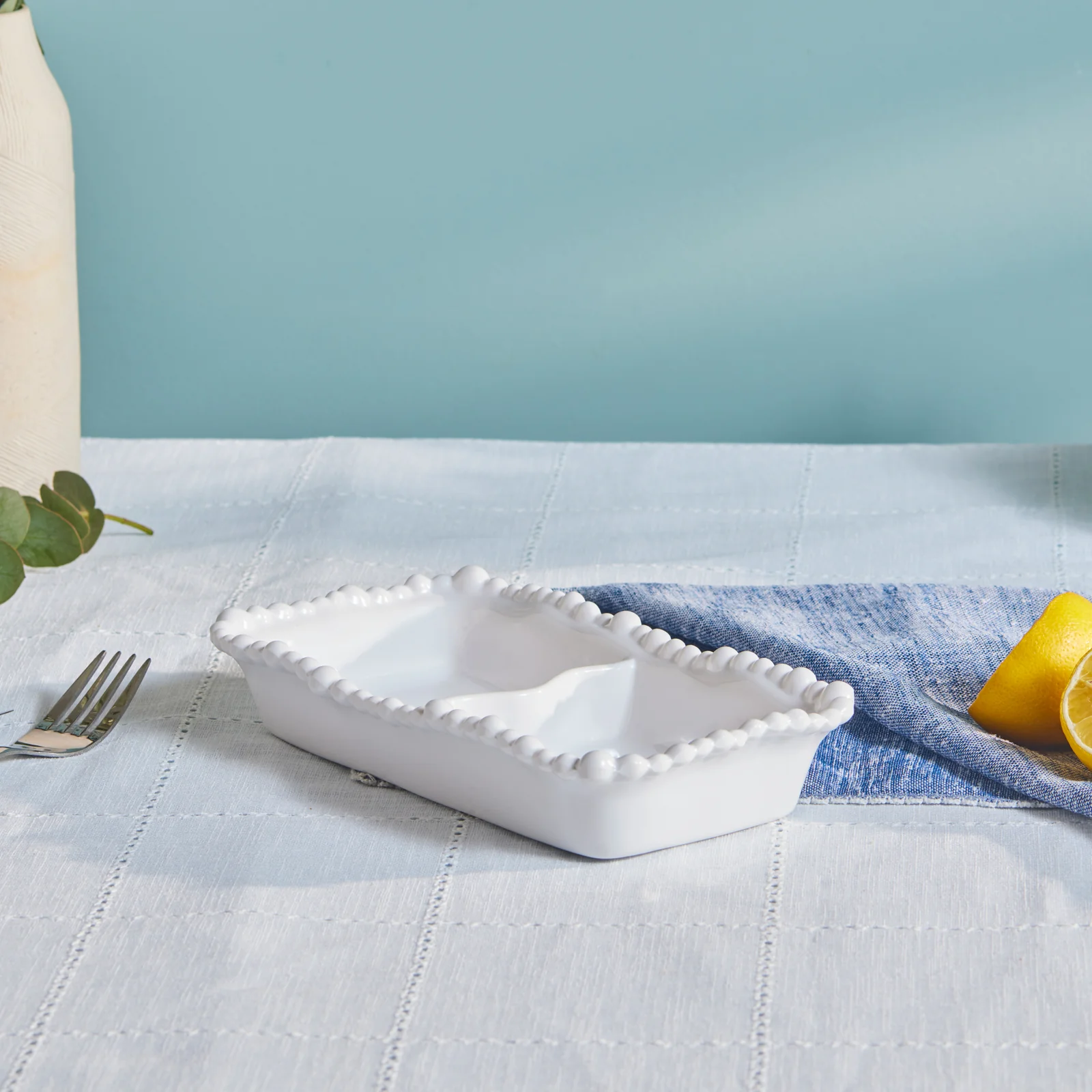 Karaca Perla Melamine Snack Bowl, 23cm, White - Image 3