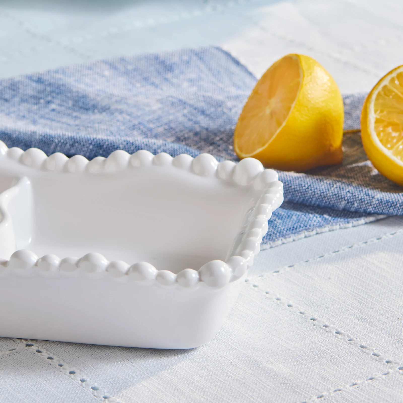 Karaca Perla Melamine Snack Bowl, 23cm, White - Image 4