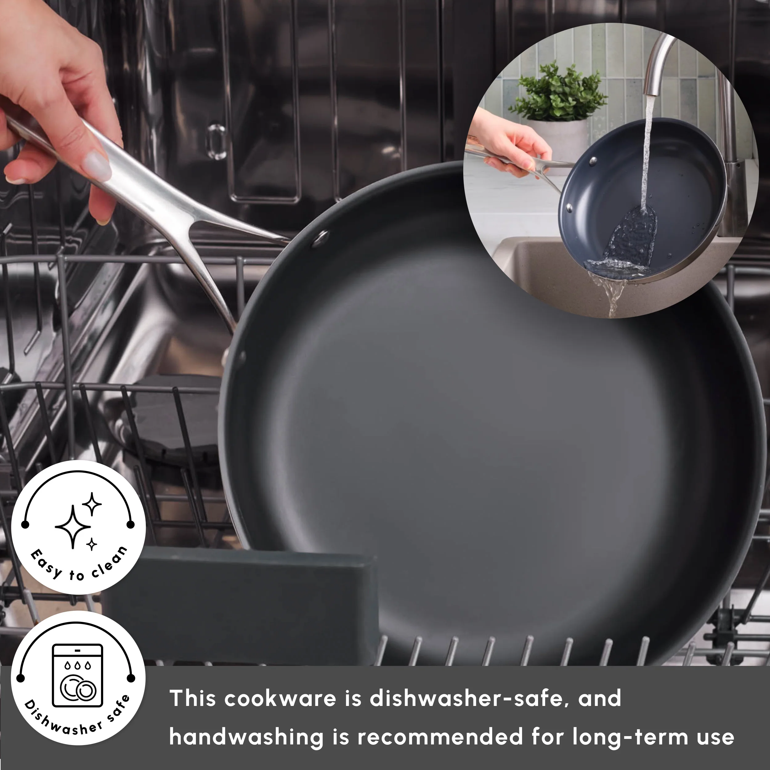 Karaca Plasma Steel 3Ply Non-Stick Induction Frying Pan, 28cm, Silver - Image 9