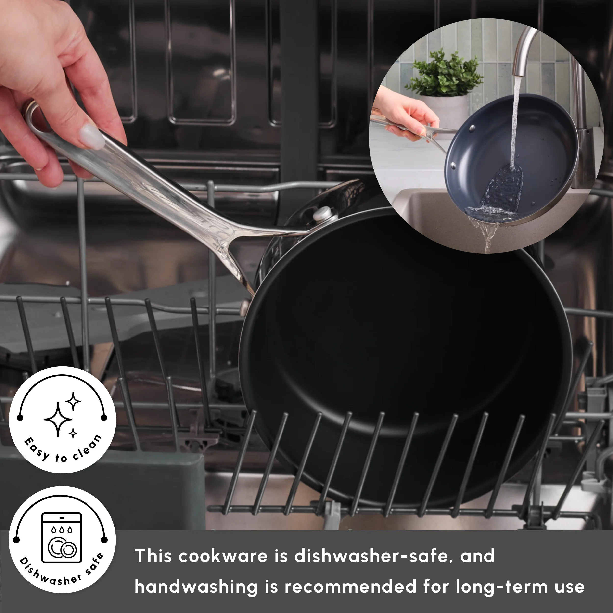 Karaca Plasma Steel 3Ply Non-Stick Sauce Pan, 18cm, Silver - Image 9