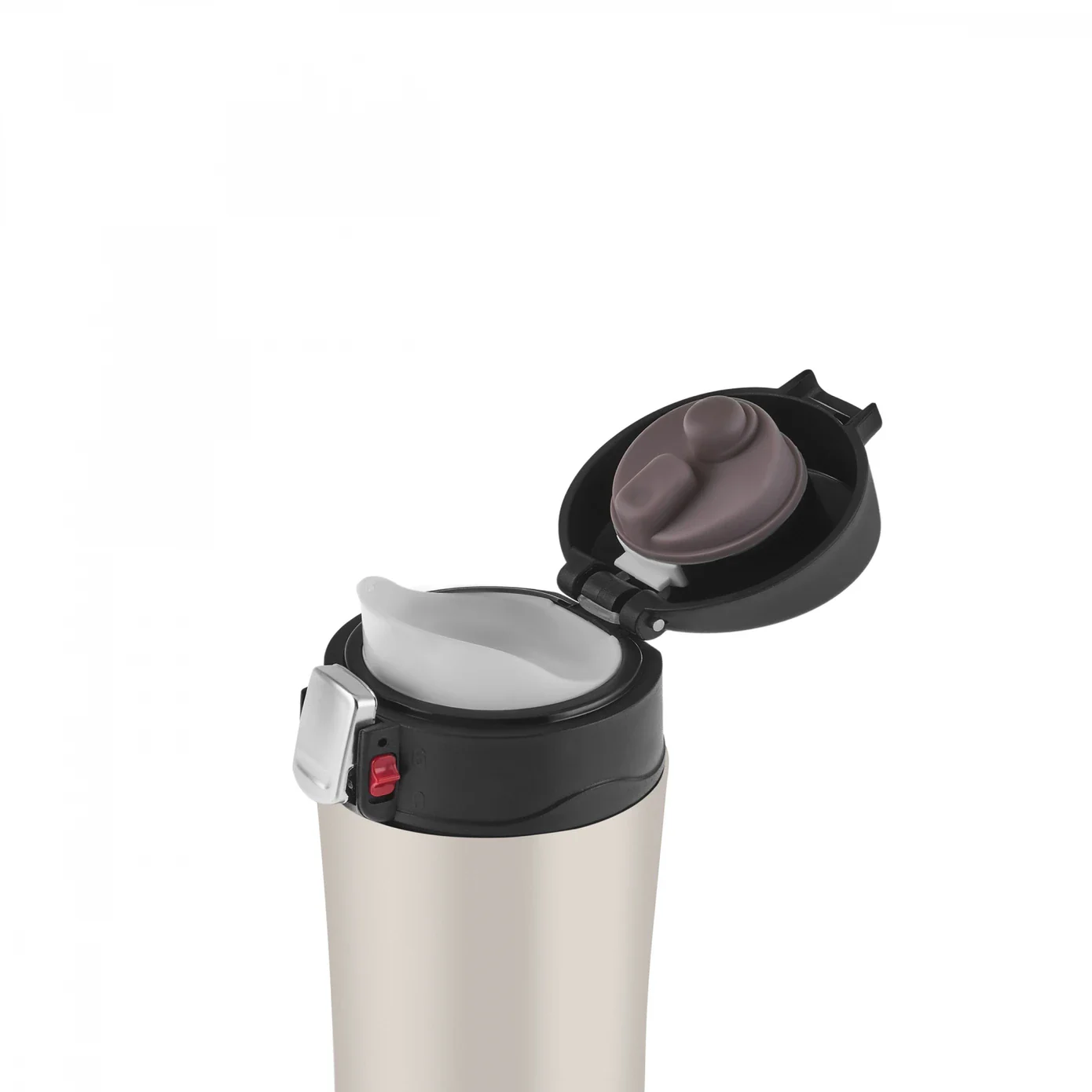 Karaca Pluton Stainless Steel Leak-Proof Flask, 450ml, Cream - Image 8