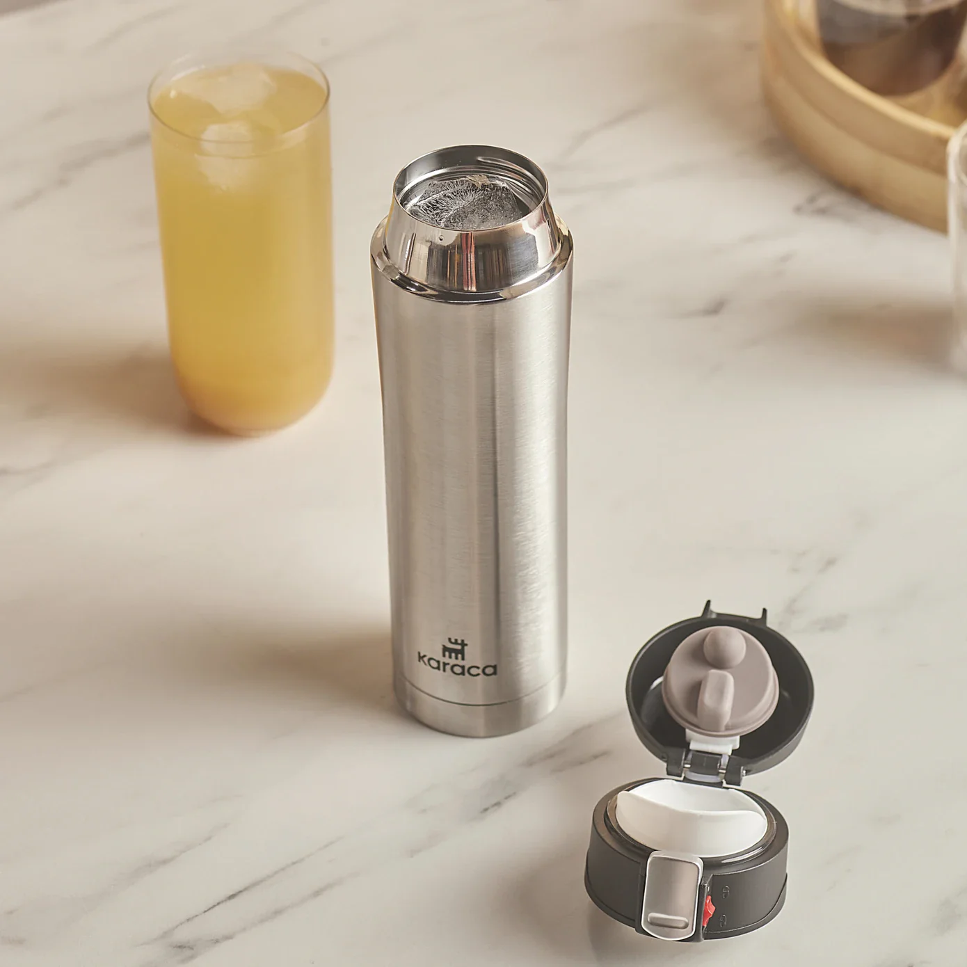 Karaca Pluton Stainless Steel Leak-Proof Flask, 450ml, Inox - Image 2