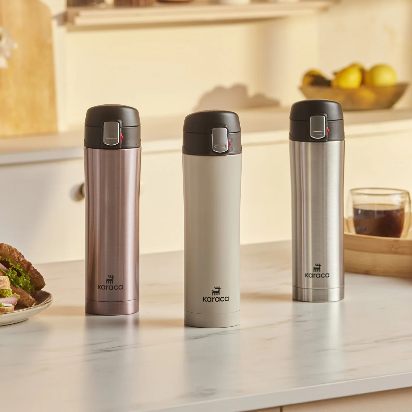 Karaca Pluton Stainless Steel Leak-Proof Flask, 450ml, Inox - Image 9