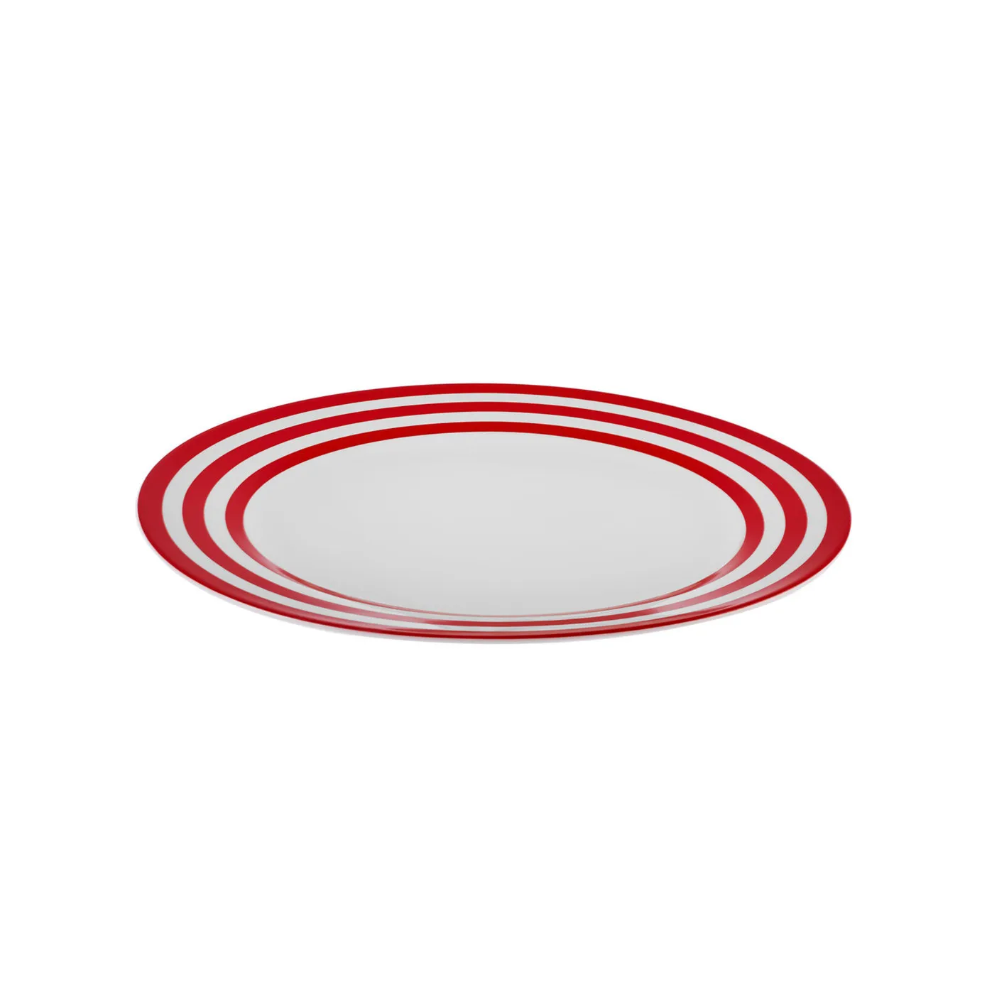 Karaca Polka Dot Porcelain Dinner Plate, 27cm, Red Multi - Image 3