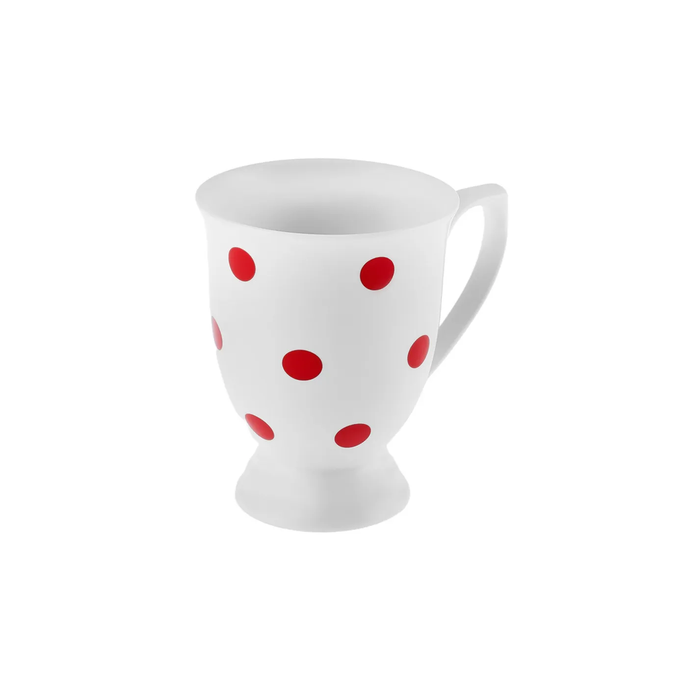 Karaca Polka Dot Porcelain Mug, 360ml, White Multi - Image 4