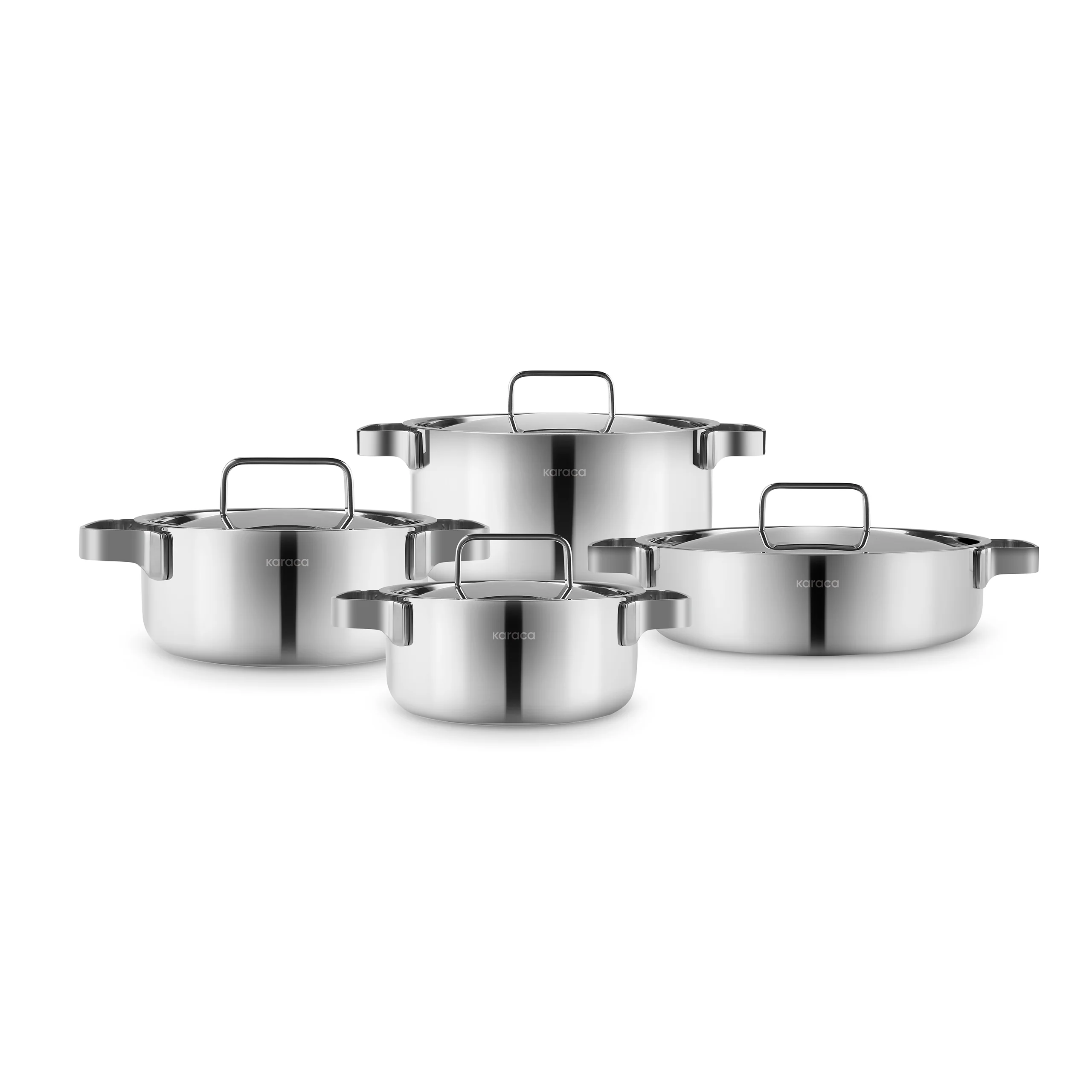 Karaca Powersteel 316+ 3Ply Onyx Stainless Steel Induction Cookware Set, Silver - Image 11