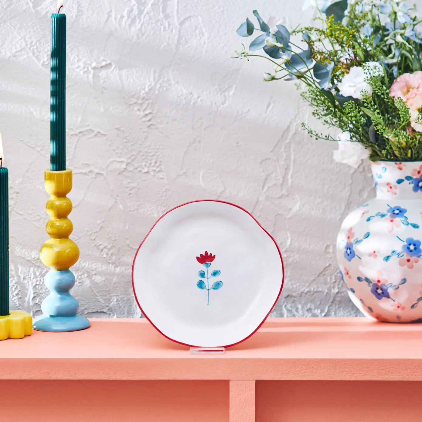Karaca Primavera Stoneware Side Plate, 21cm, Floral - Image 2