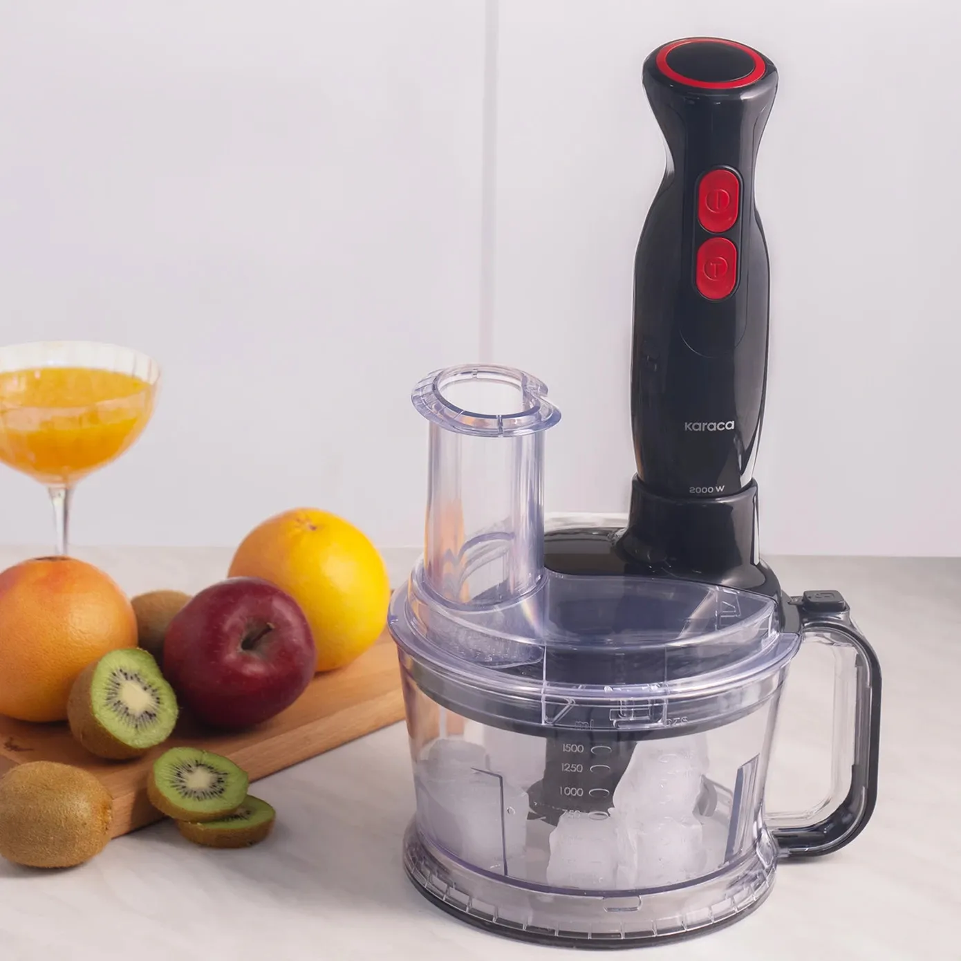 Karaca Pro-Multimax 6 in 1 Multi Purpose Food Processor, 2000W, Black - Image 3