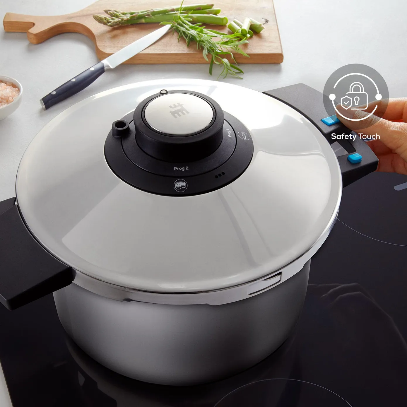 Karaca Quick and Safe 2-Piece Stainless Steel Induction Pressure Cooker Set, 4L+6L, Black Silver - Image 7