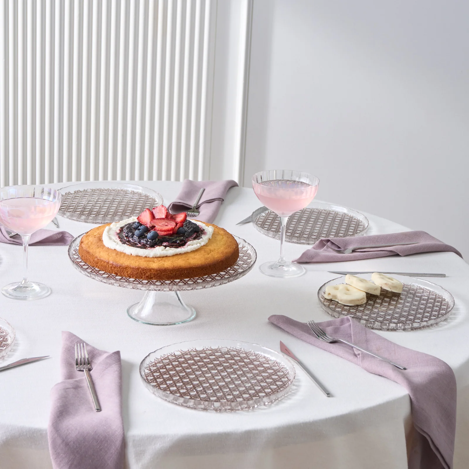 Karaca Rattan 7-Piece Serveware Set for 6 People, Gray - Image 2