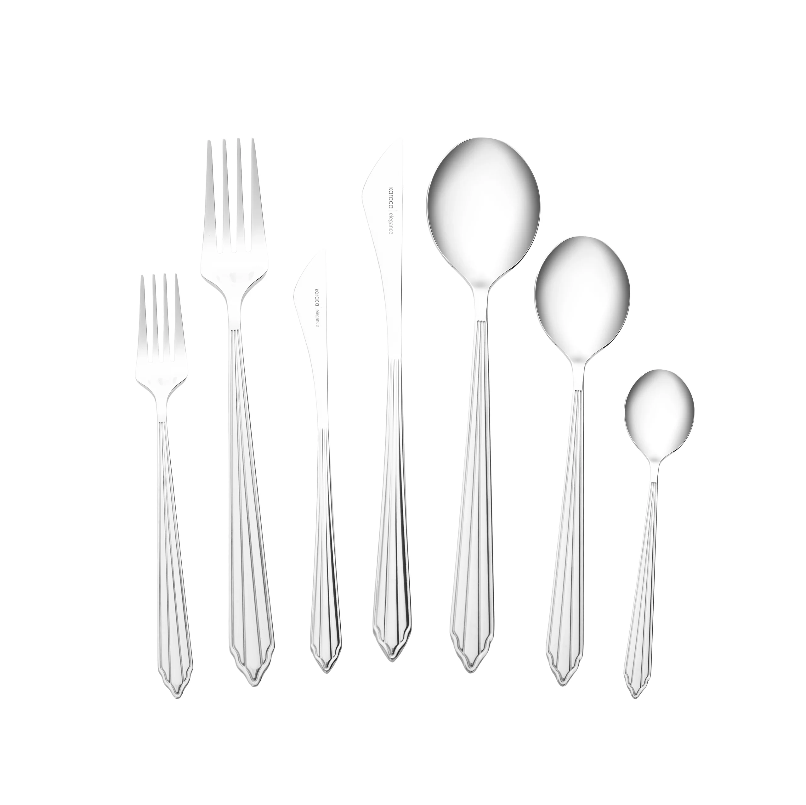 Karaca Rebellion 84-Piece Stainless Steel Cutlery Set for 12 People, Silver - Image 4