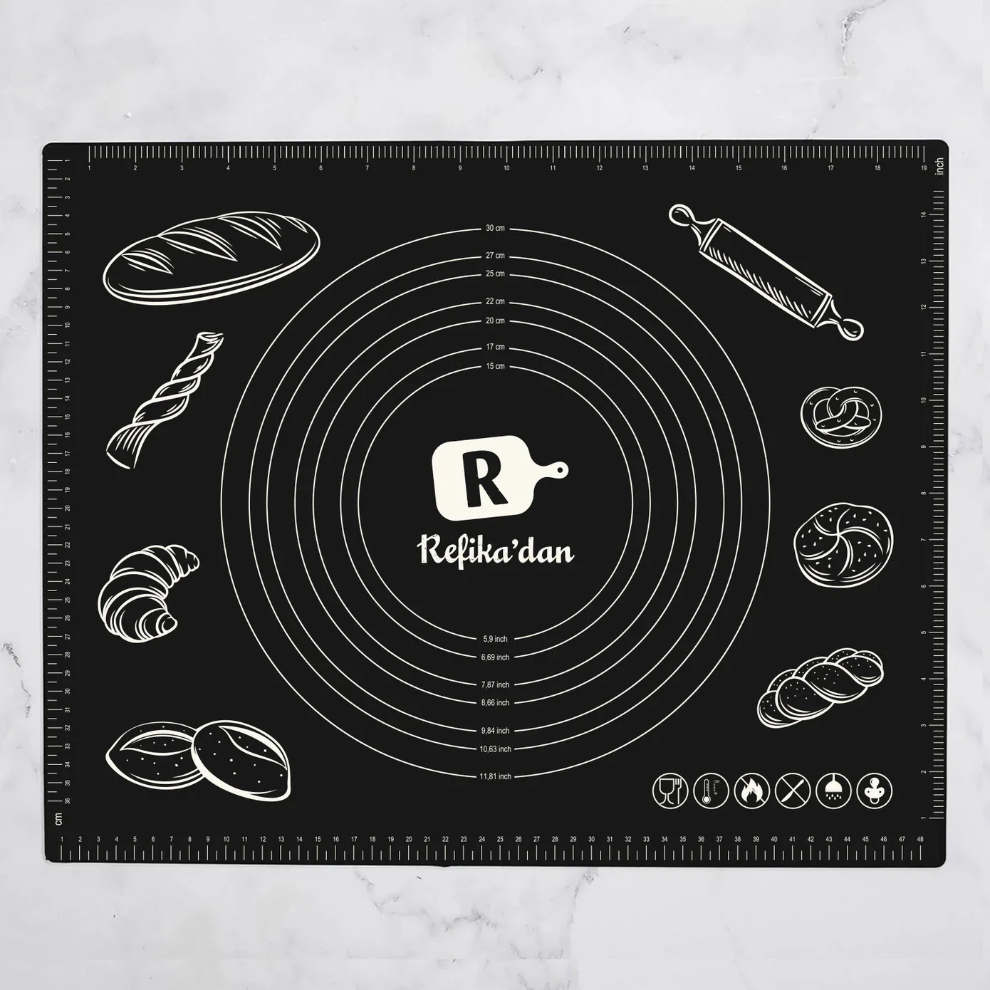 Karaca x Refika Dough Roll, 40x50 cm, Multi