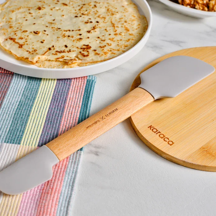 Karaca x Refika Double Sided Wooden Spatula, Gray