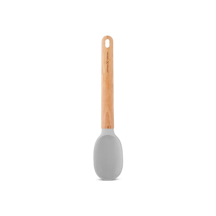 Karaca x Refika Wooden Handle Silicone Serving Spoon, Gray - Image 2