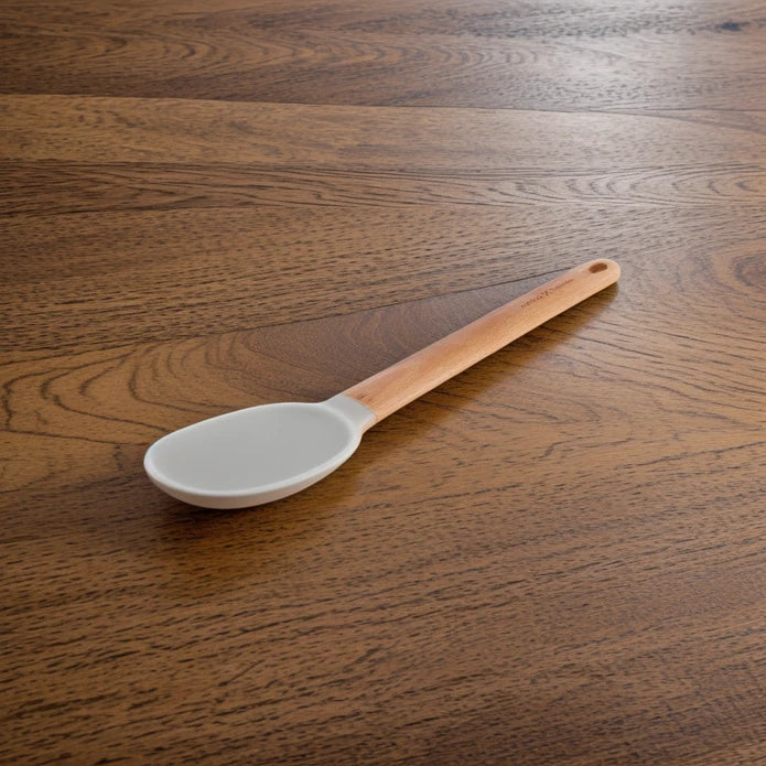 Karaca x Refika Wooden Handle Silicone Serving Spoon, Gray - Image 3