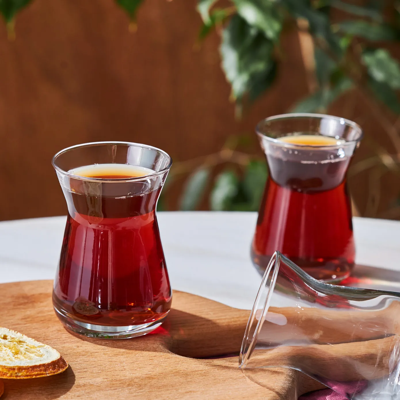 Karaca İrem 6-Piece Glass Turkish Tea Set for 6 People, 132ml, Clear - Image 3