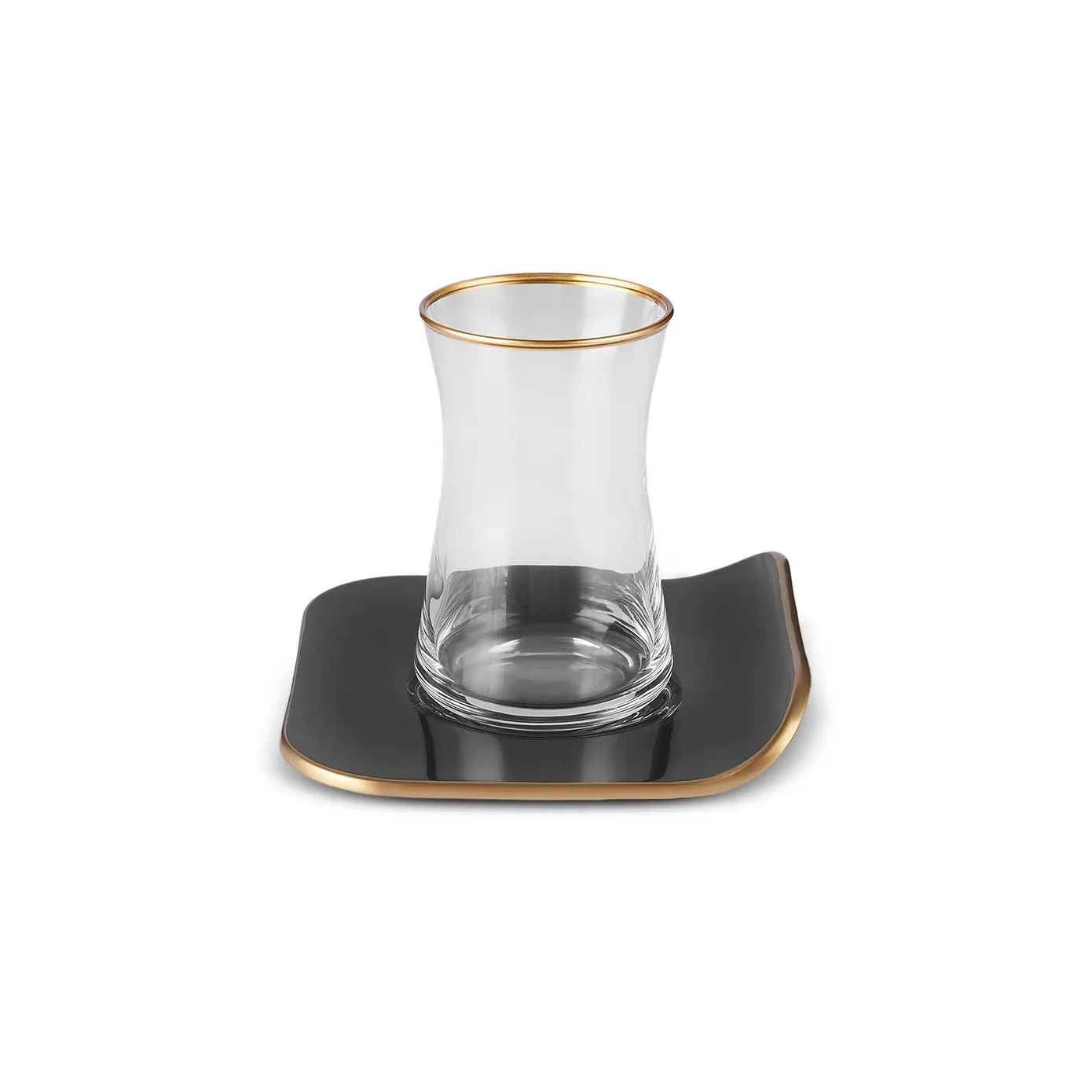 Karaca Retro 12-Piece Turkish Tea Set for 6 People, 165ml, Black - Image 6