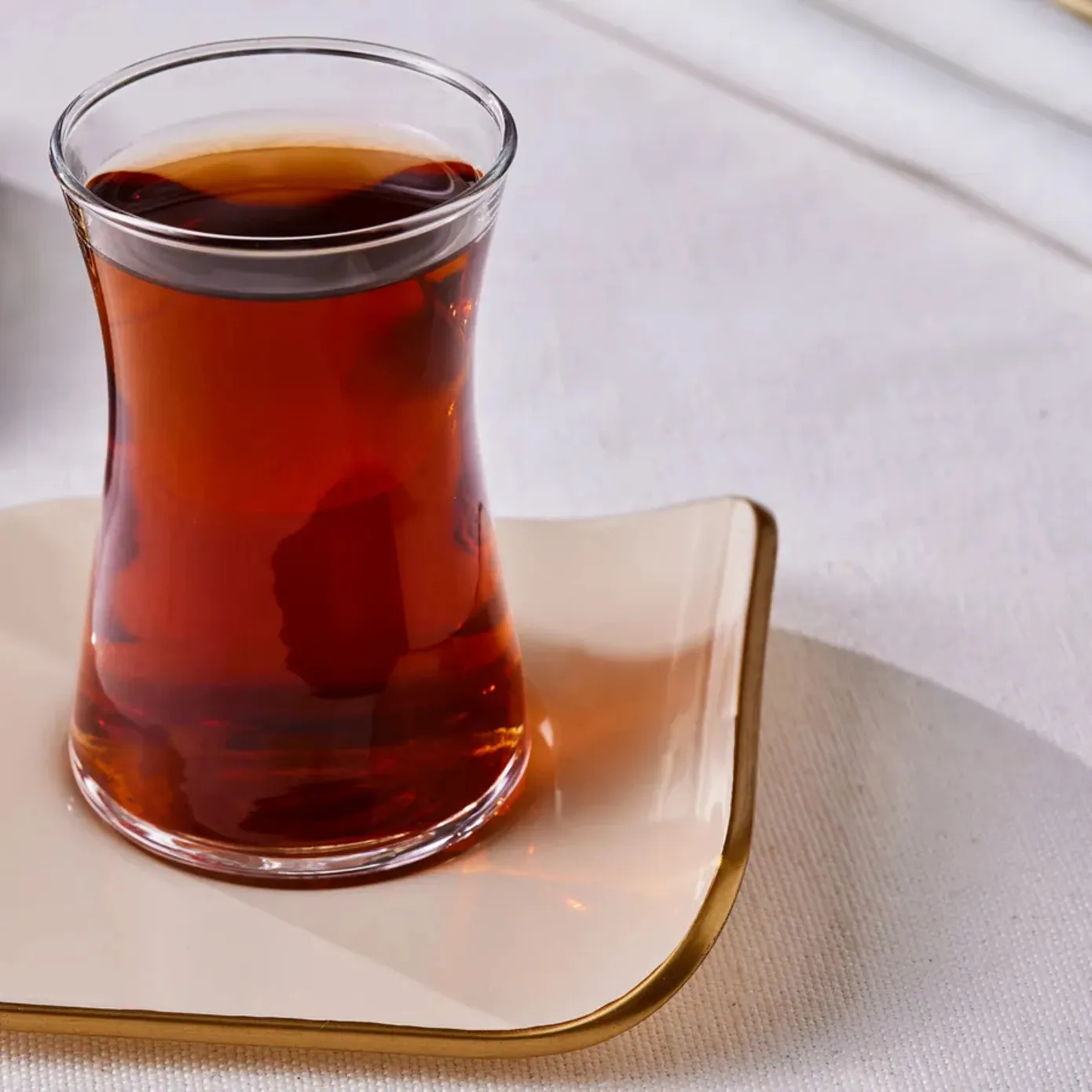 Karaca Retro 12-Piece Turkish Tea Set for 6 People, 165ml, Cream - Image 3