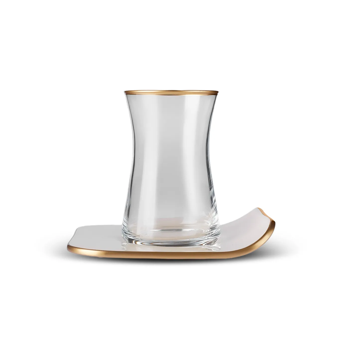 Karaca Retro 12-Piece Turkish Tea Set for 6 People, 165ml, Cream - Image 4