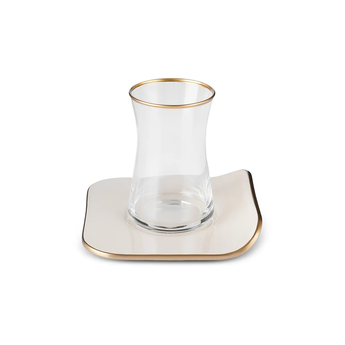 Karaca Retro 12-Piece Turkish Tea Set for 6 People, 165ml, Cream - Image 6