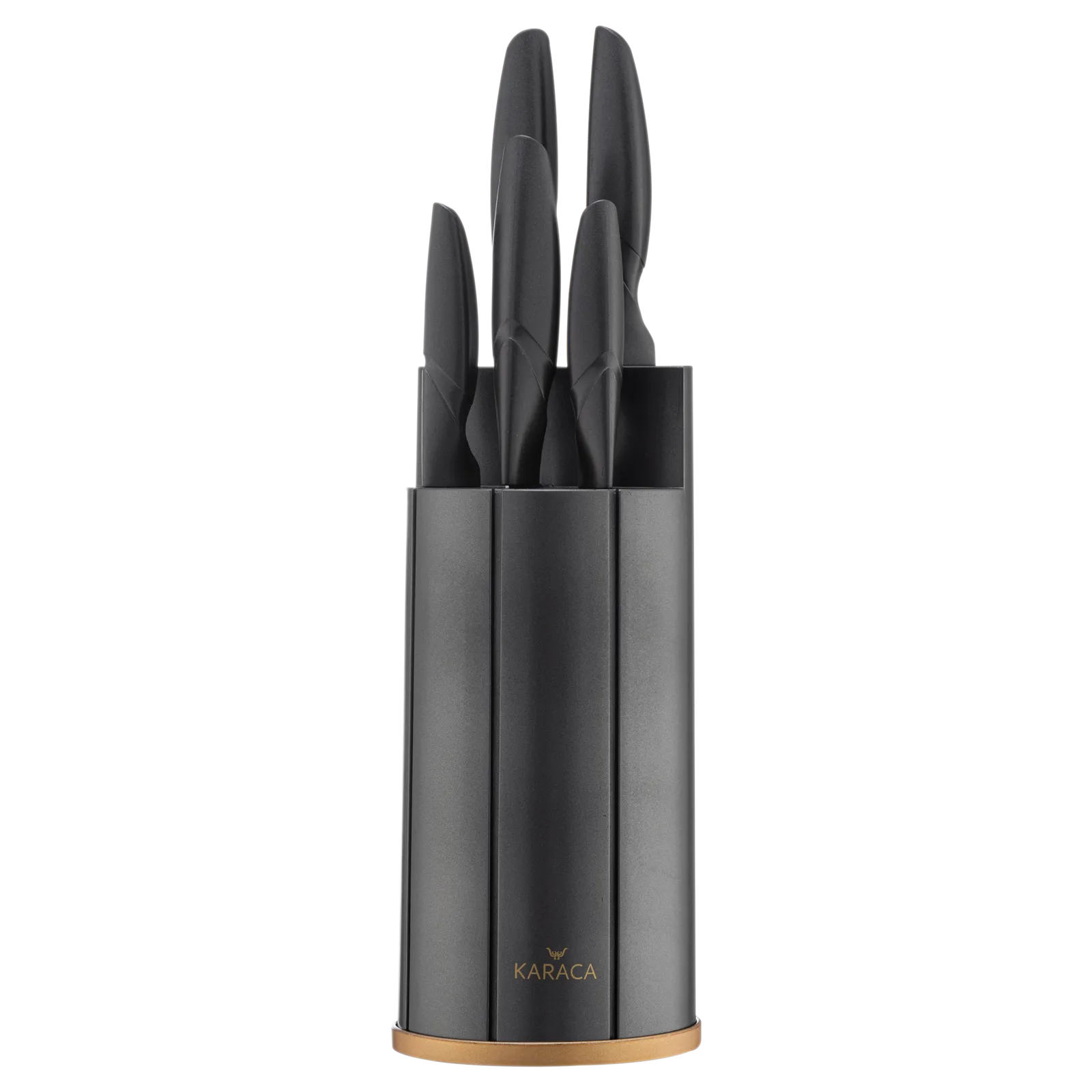 Karaca Retro 5 Piece Knife Block Set, Anthracite - Image 6