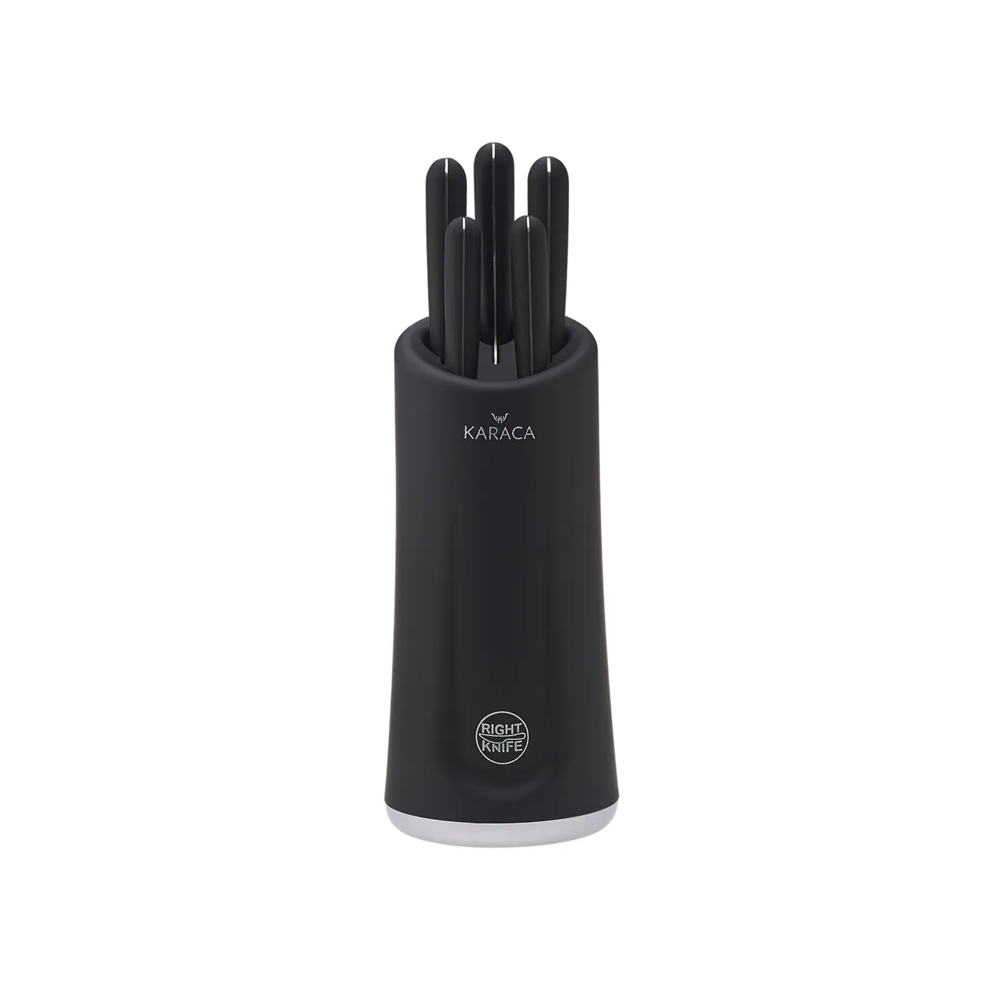 Karaca Right 5 Piece Knife Block Set, Black - Image 2