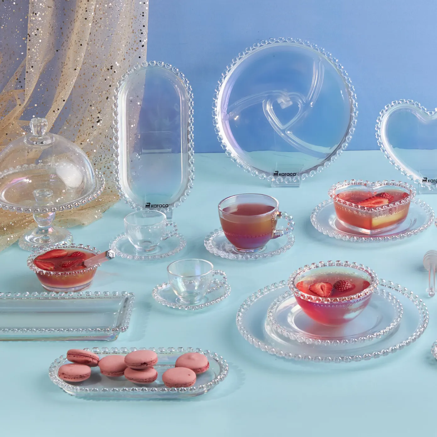 Karaca Rory Glass Serving Platter, 30cm, Clear - Image 5