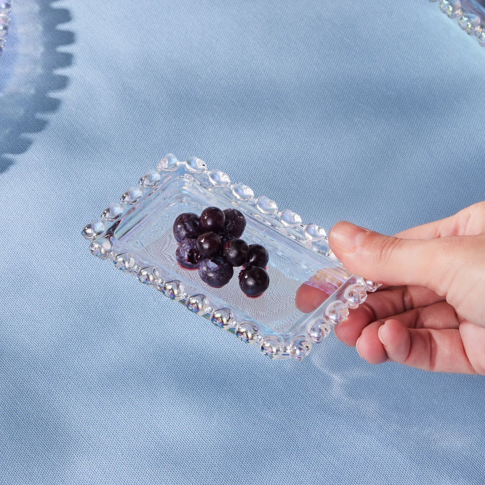 Karaca Rory Glass Snack Bowl, 10cm, Clear - Image 2