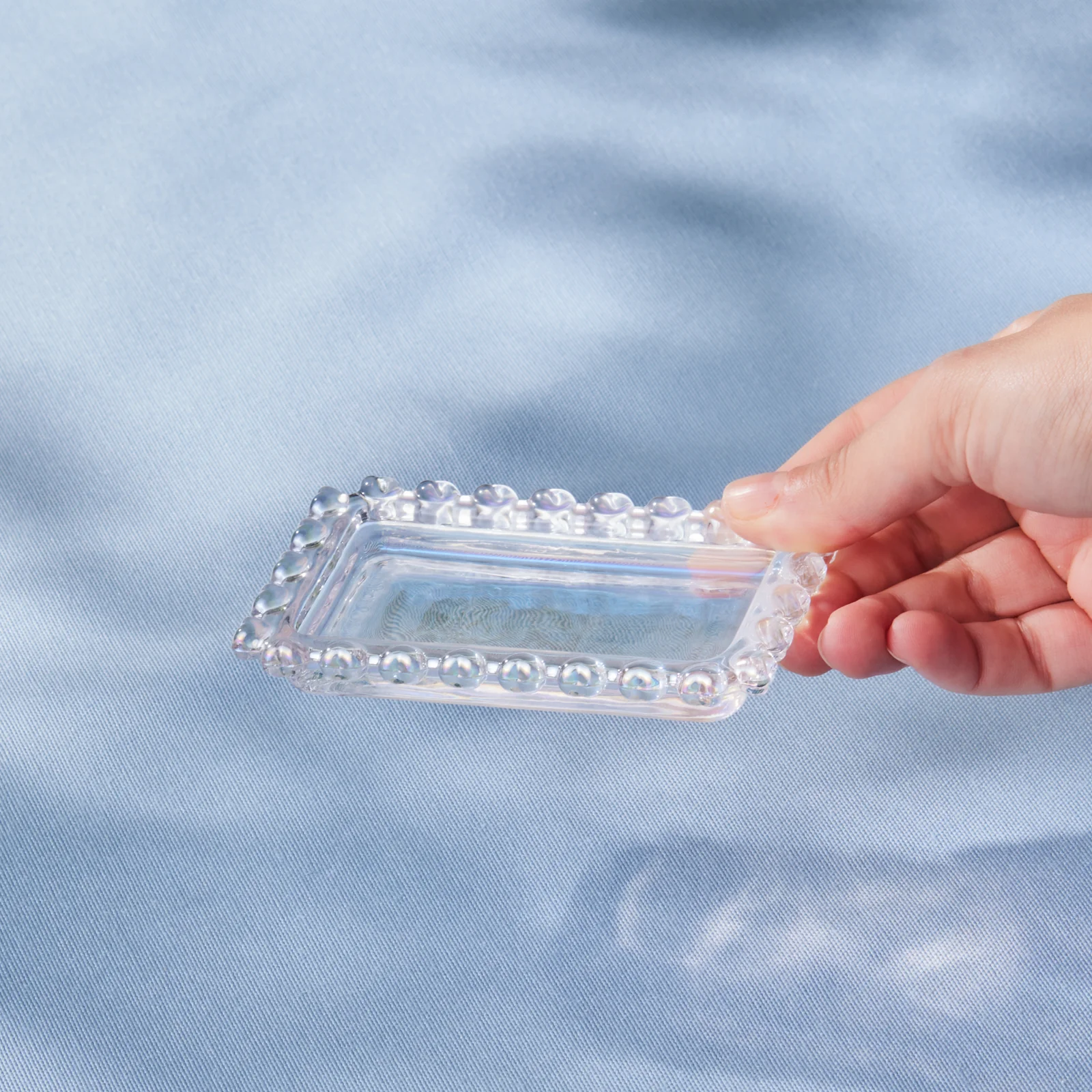 Karaca Rory Glass Snack Bowl, 10cm, Clear - Image 3