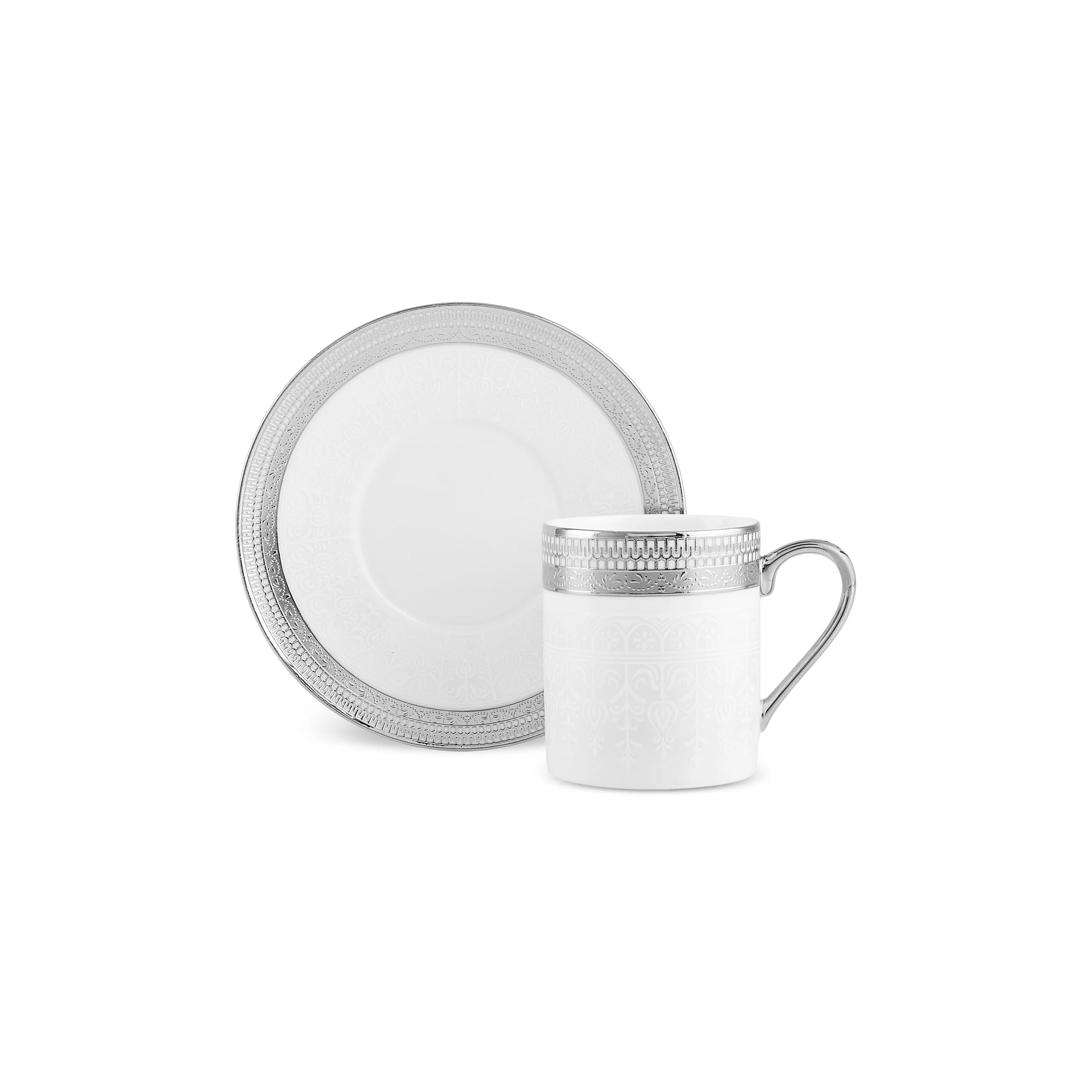 Karaca Royal Bone China Kate 12-Piece Espresso Turkish Coffee Cup for 6 People, 90ml, Multi - Image 10