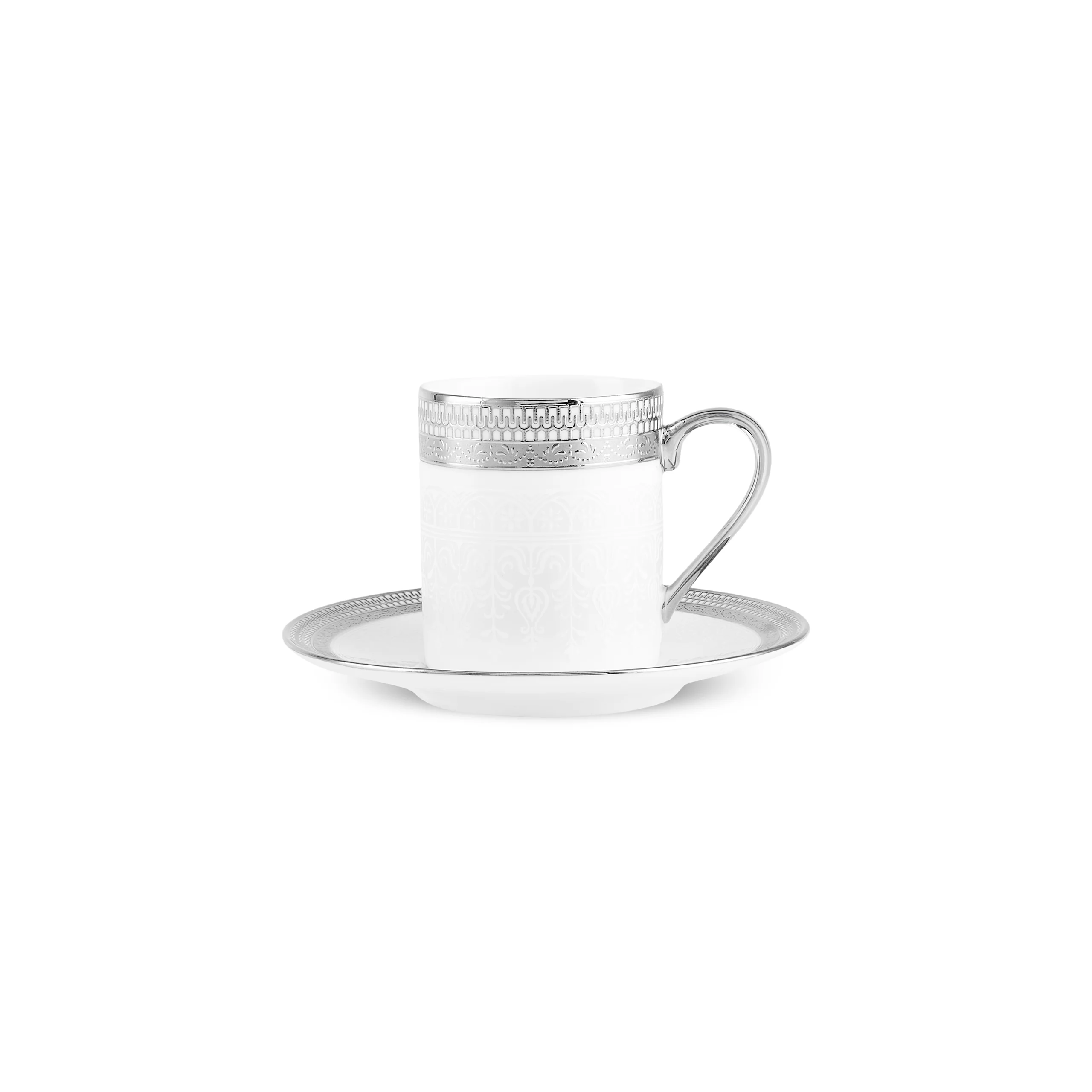 Karaca Royal Bone China Kate 12-Piece Espresso Turkish Coffee Cup for 6 People, 90ml, Multi - Image 11