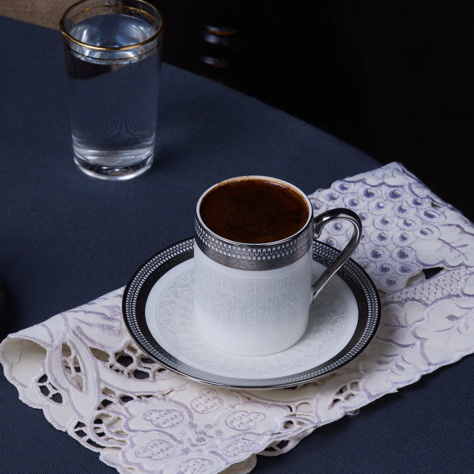 Karaca Royal Bone China Kate 12-Piece Espresso Turkish Coffee Cup for 6 People, 90ml, Multi - Image 6