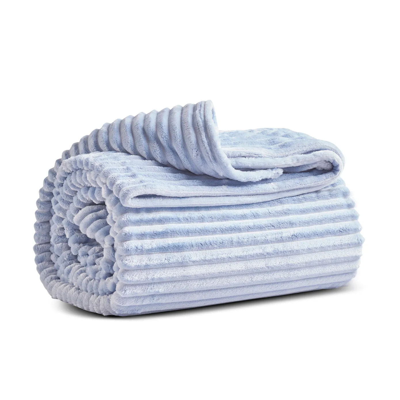 Karaca Ruby Stripe Wellsoft Blanket, Double, Blue - Image 6