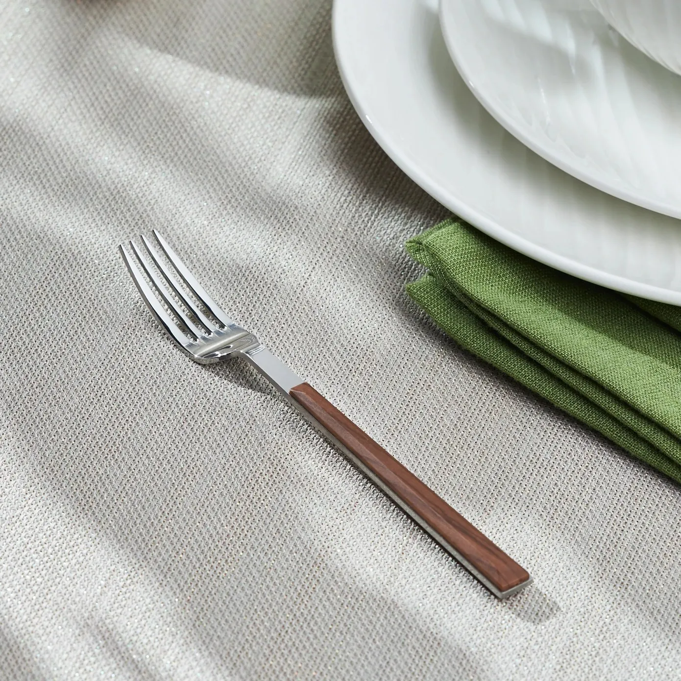 Karaca Salzburg Stainless Steel Dessert Fork, 16.2cm, Brown - Image 2