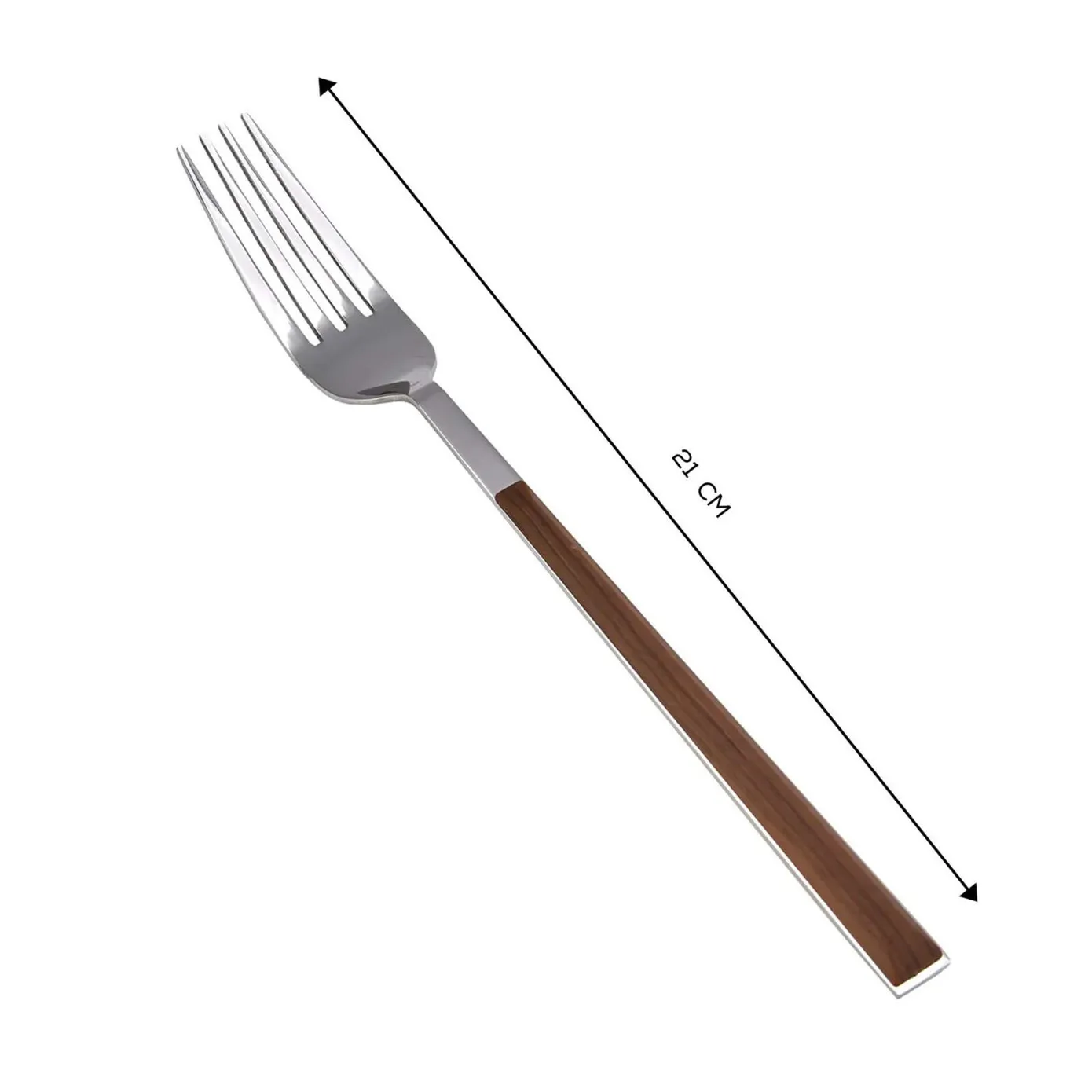 Karaca Salzburg Stainless Steel Table Fork, 21cm, Brown - Image 2