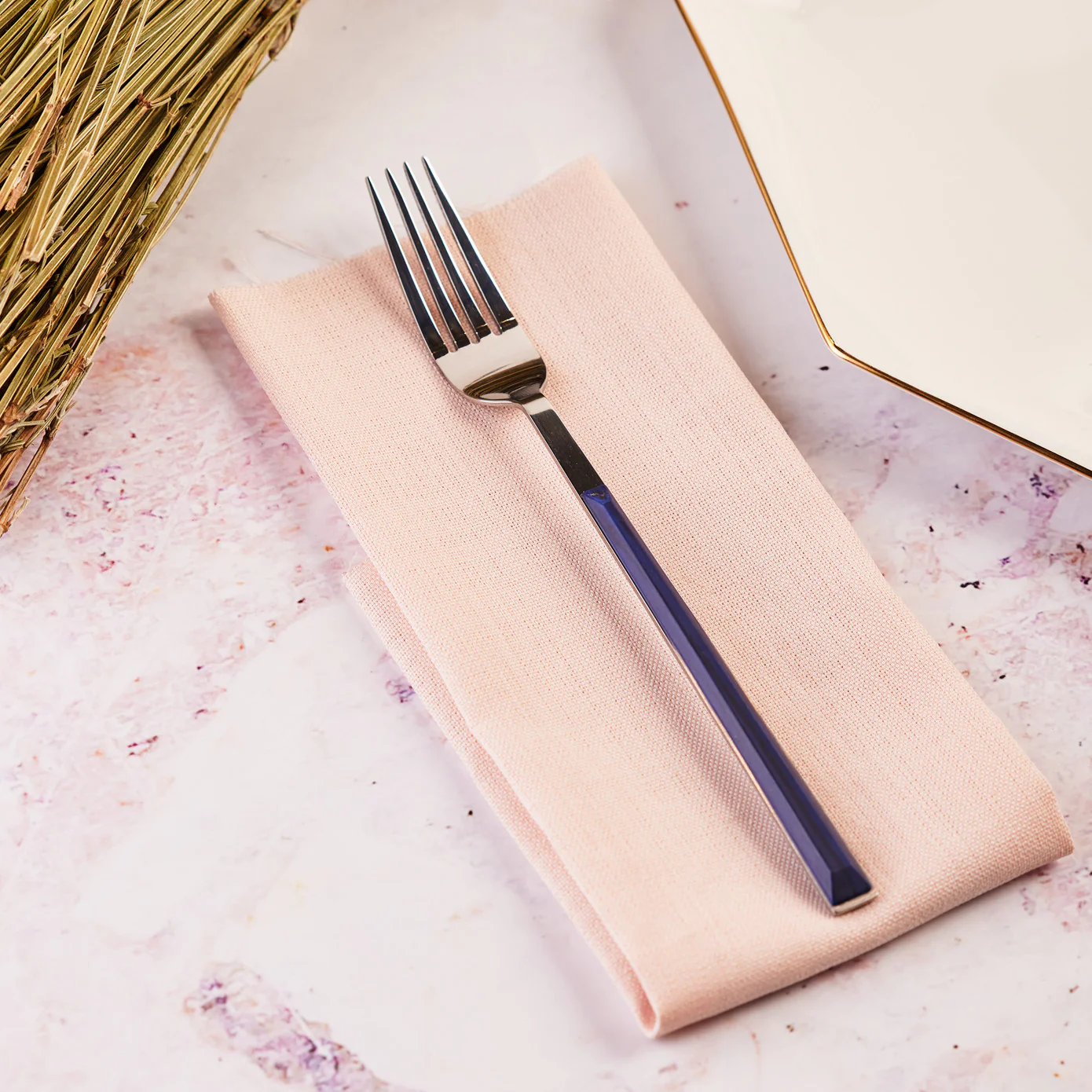 Karaca Salzburg Stainless Steel Table Fork, 21cm, Indigo Silver - Image 2