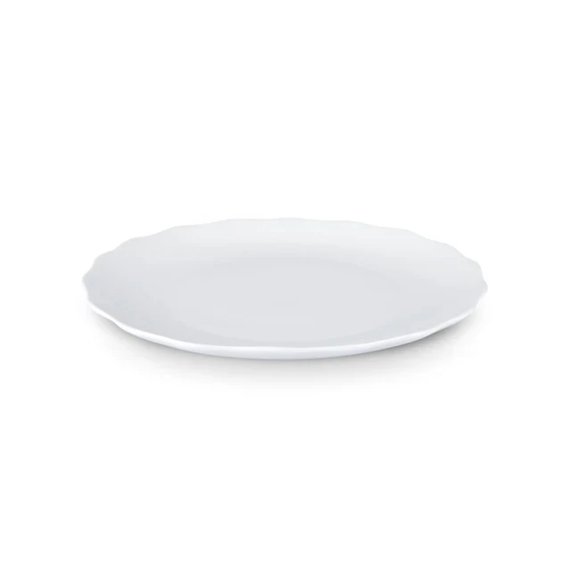 Karaca Scalloped 18-Piece Porcelain Dinner Set for 6 People, White - Image 15