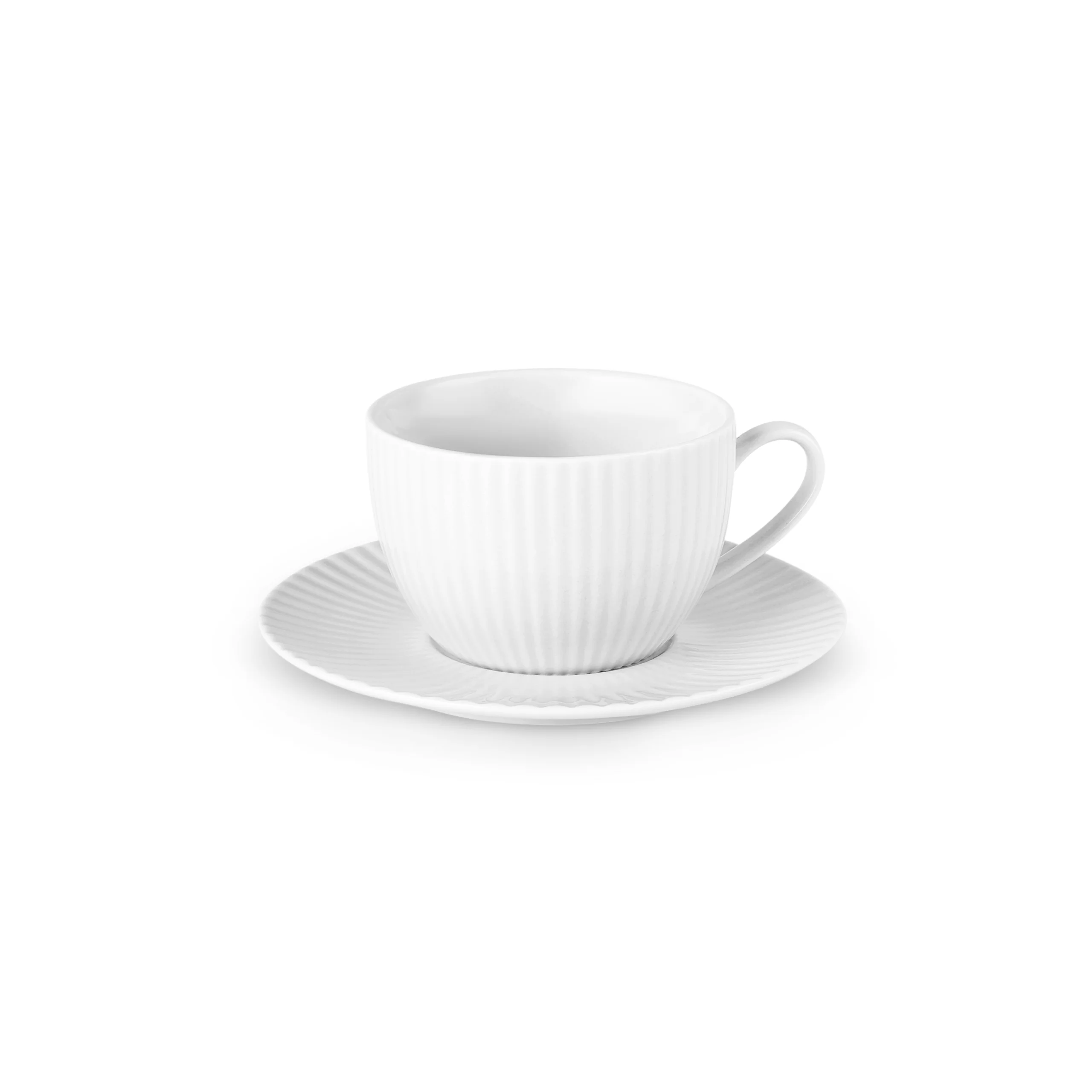 Karaca Seashell 12 Piece Porcelain Tea Cup and Saucer Set for 6 People, 200ml, White - Image 8
