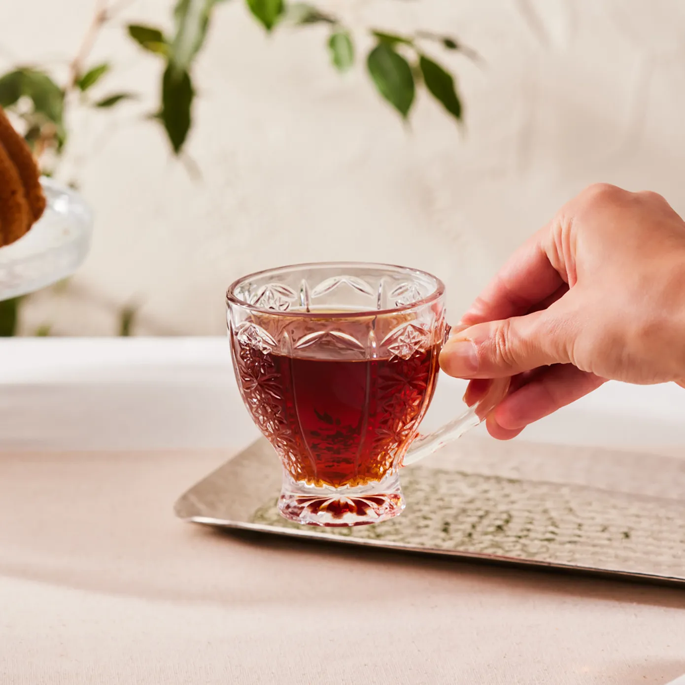 Karaca Seda 6-Piece Glass Tea Cup Set, 180ml, Clear - Image 5