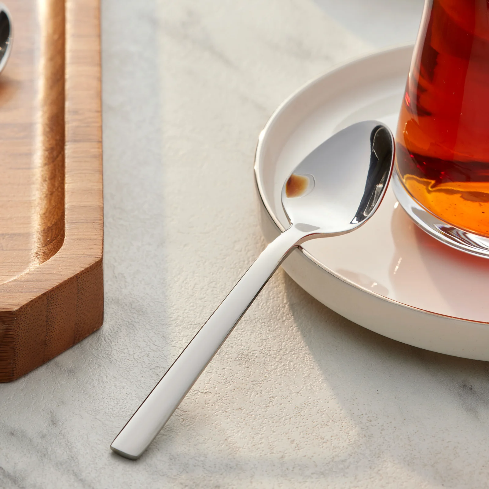 Karaca Sedir 6-Piece Stainless Steel Tea Spoon, Silver - Image 3