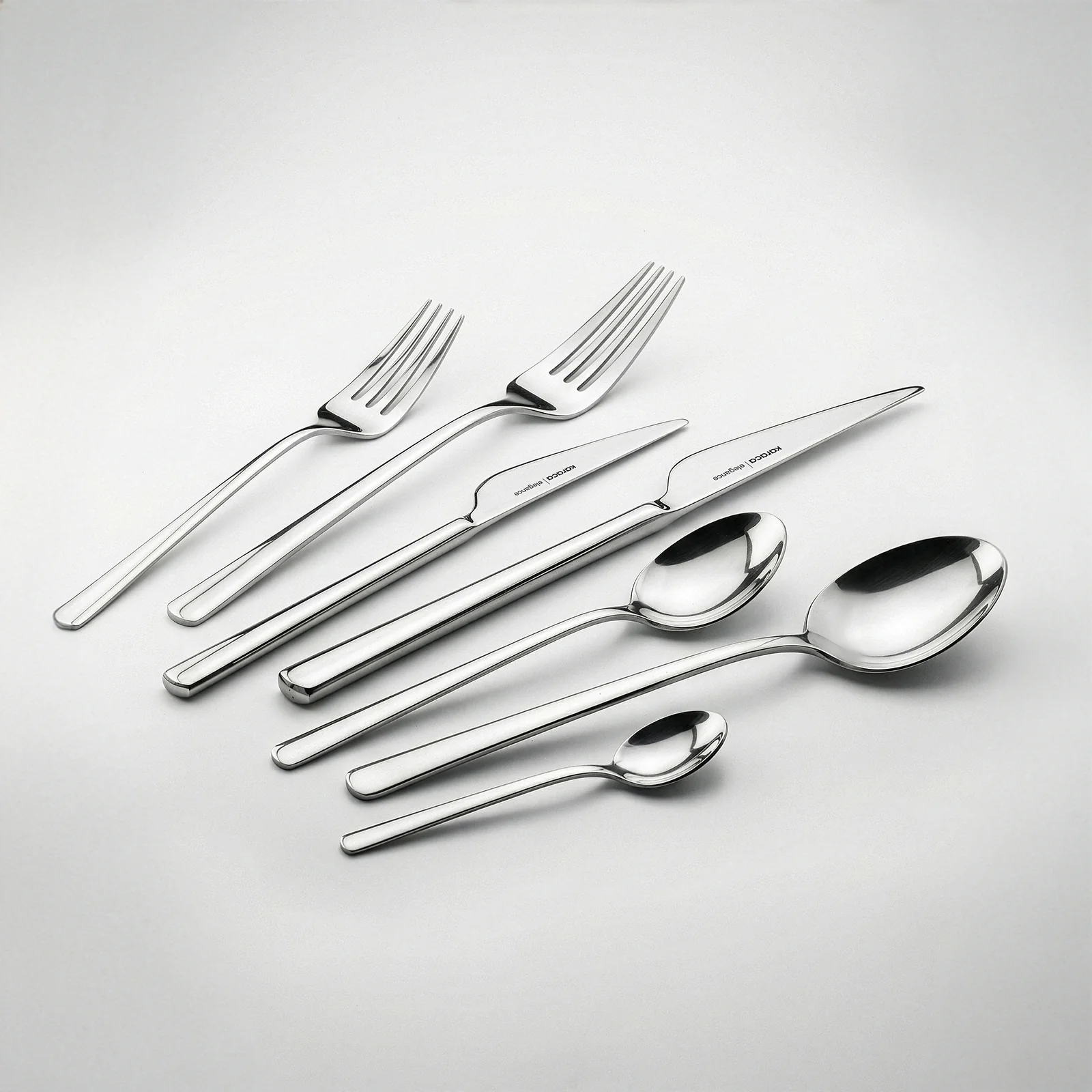 Karaca Serena 84-Piece Stainless Steel Cutlery Set for 12 People, Silver - Image 10