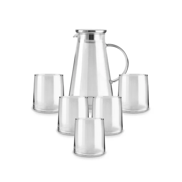 Karaca Serene 7-Piece Tumbler Glass Set, Anthracite - Image 9