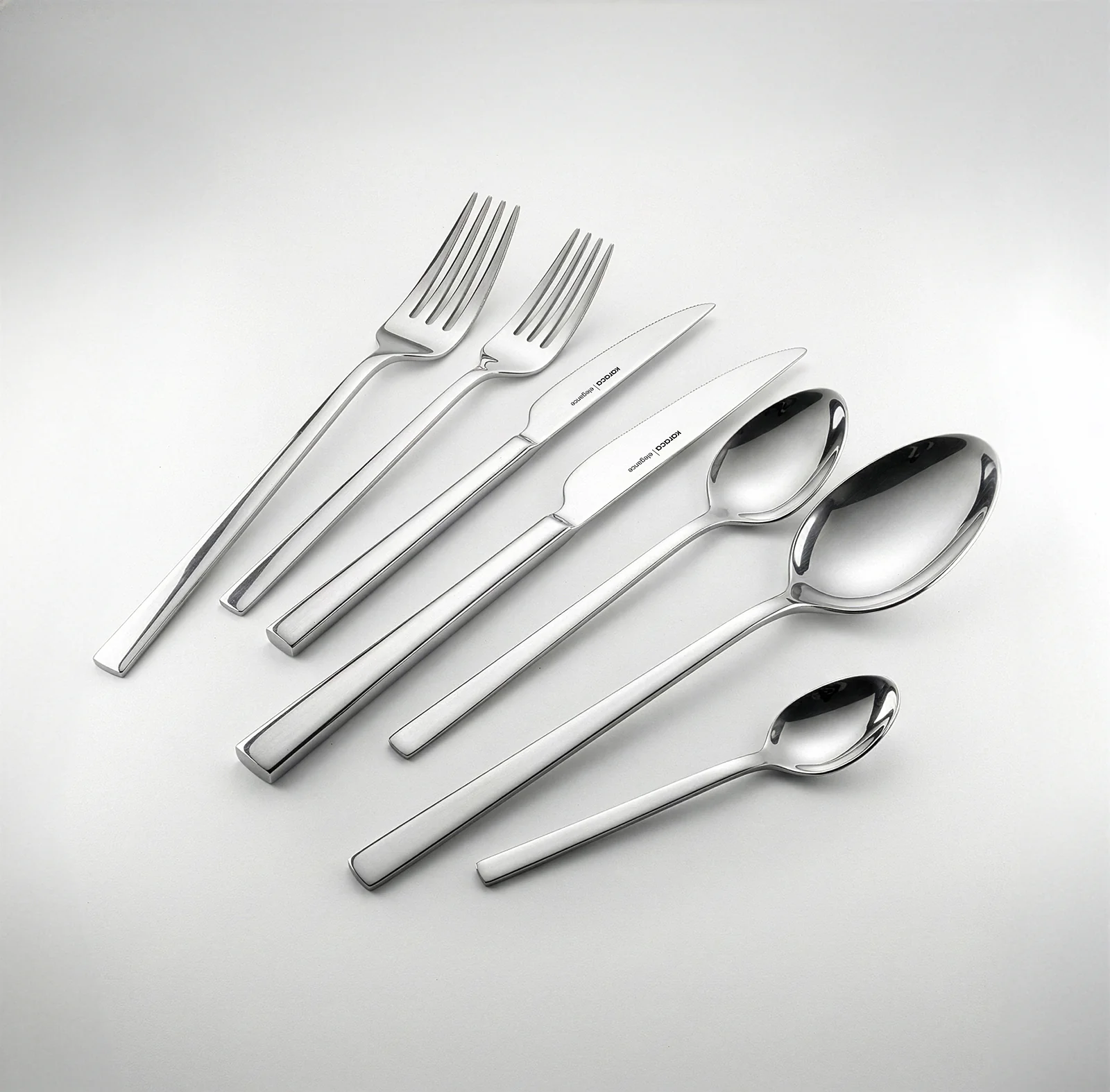 Karaca Serenity Elegance 84-Piece Stainless Steel Cutlery Set for 12 People, Platin - Image 7