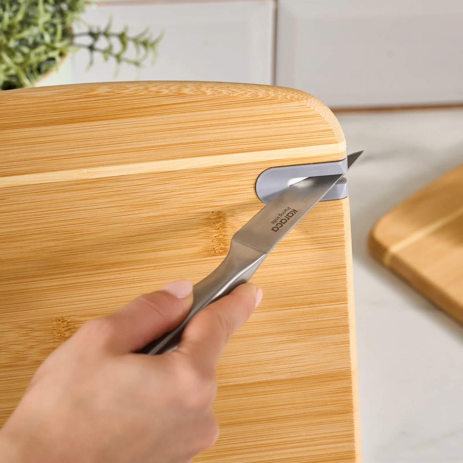 Karaca Sharpencut 2-Piece Bamboo Chopping Board, Wood - Image 4