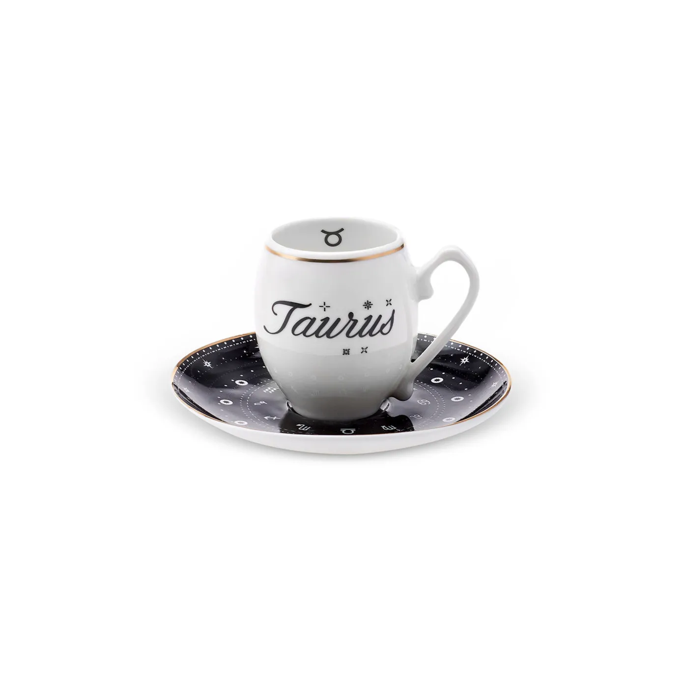 Karaca Signs of the Zodiac Taurus Porcelain Espresso Turkish Coffee Cup, 90ml, Multi - Image 2